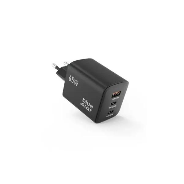 Blue star punjač GAN 4A 65W TYPE-C+USB A PD QC4.0 BLACK